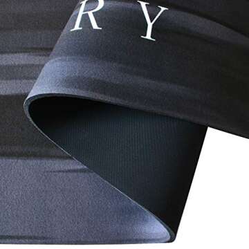 USTIDE Black Oval Laundry Room Rug, Black White Laundry Room Floor Mat, Non-Slip Cushioned Rubber Back, Wash & Dry Sign Decor, Modern Kitchen Rugs, 19.6''X51.2'' Washable Wipe Clean