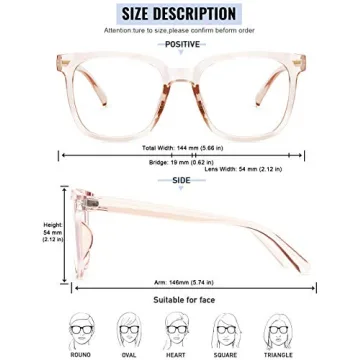 PANNER Oversized Blue Light Blocking Glasses for All