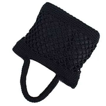 Goclothod Fashion Handbags Women Woven Straw Bag Summer Beach Tote Purse