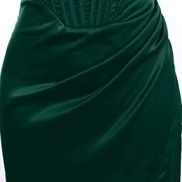 Elegant Women Off Shoulder Satin Dress for Parties