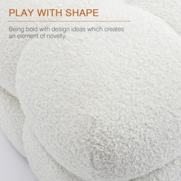 Zesthouse Modern Sherpa Ottoman for Living Room Furniture