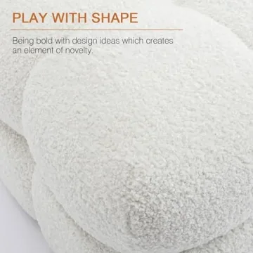 Zesthouse Modern Sherpa Ottoman for Living Room Furniture