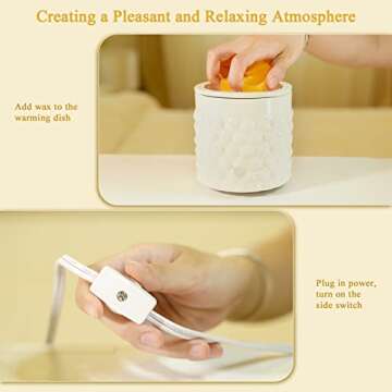 Bobolyn Wax Melts Burner Electric Oil Burner Warmer Scented Candle Fragrance Melter for Home Office Bedroom Living Room Decor