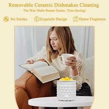 Bobolyn Wax Melts Burner Electric Oil Burner Warmer Scented Candle Fragrance Melter for Home Office Bedroom Living Room Decor