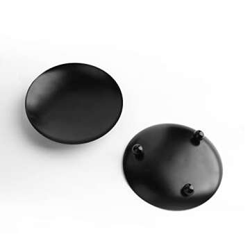 ENMY 4Pcs Black Iron Candle Plates for Elegant Decor