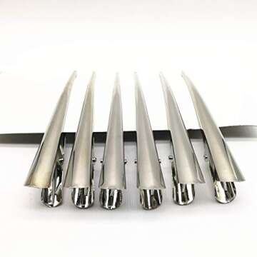 CONOFA 6 Pack Duckbill Hair Clips - Non-Slip Metal Hairpins for All Hair Types