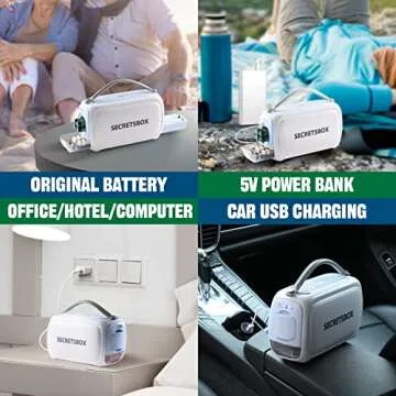 SECRETSBOX Medication Cooler for Travel TSA Approved Medicine Cooler with 36-46℉ Digital Display Portable Mini Refrigerator for Medicine Diabetic Travel Case 1 Battery 20000mAh