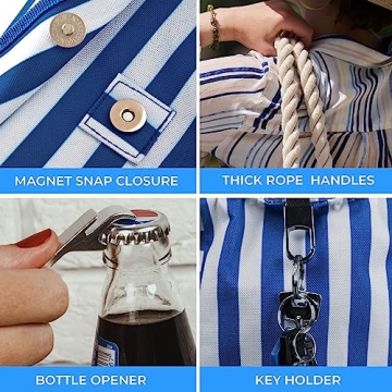 SHYLERO Waterproof Beach Bag Airtight Pouch Magnetic Closure