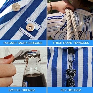 SHYLERO Waterproof Beach Bag Airtight Pouch Magnetic Closure