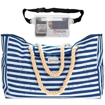 SHYLERO Waterproof Beach Bag Airtight Pouch Magnetic Closure