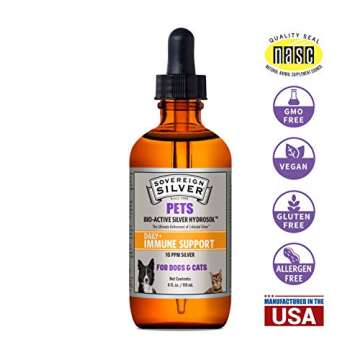 Sovereign Silver Bio-Active Silver Hydrosol for Pets Immune Support, 4 oz.