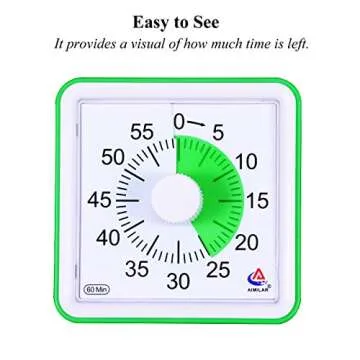 AIMILAR 60 Minute Visual Timer - Silent Timer Time Management Tool for Classroom or Meeting Countdow...