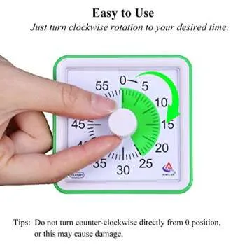 AIMILAR 60 Minute Visual Timer - Silent Timer Time Management Tool for Classroom or Meeting Countdown Clock for Kids and Adults Green