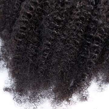 Afro Kinky Curly Clip ins Human Hair Extensions Full Brazilian Virgin Hair 4B 4C Hair For Black Women 100g 7pcs 10" Natural Black