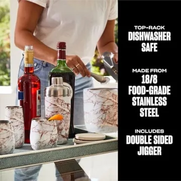 S’well 18oz Stainless Steel Cocktail Shaker with Jigger Set