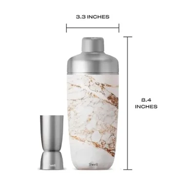S’well 18oz Stainless Steel Cocktail Shaker with Jigger Set