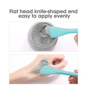 HieerBus Face Mask Brush,Facial Cleansing Brush,Lip Nose Scrubber,Makeup Removel Scrub Masks Applicator Tool for Mud, Clay, Charcoal Mixed Masks Hairless Body Lotion And Body Butter,Easy to Apply and Clean,Less Waste (Grey+Purple)