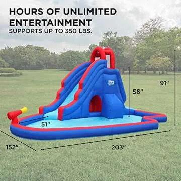 Sunny & Fun Deluxe Inflatable Slide Park for Kids