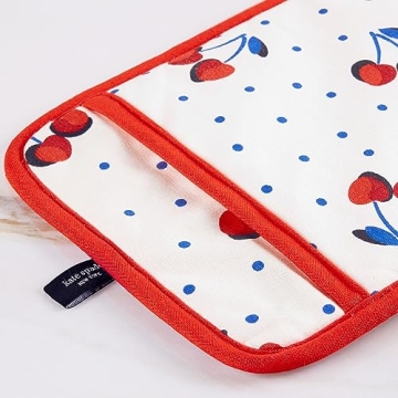 Kate Spade Cherry Dot Kitchen Towels, Oven Mitt & Holder Set