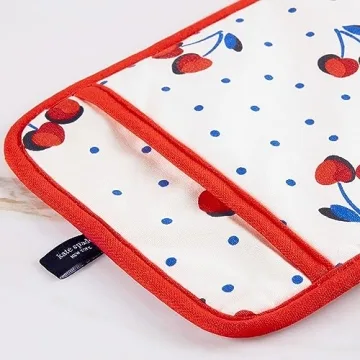Kate Spade Cherry Dot Kitchen Towels, Oven Mitt & Holder Set