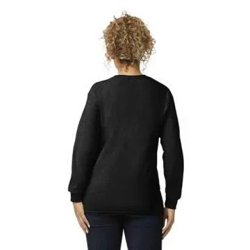 Gildan Men's Ultra Cotton Long Sleeve T-Shirt 3X-Large Black