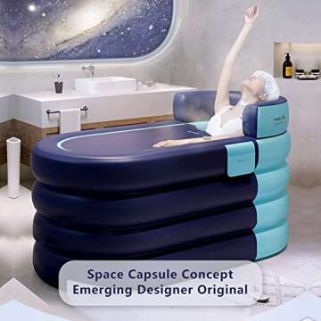 Inflatable Bathtub with Electric Pump for Adult Soaks