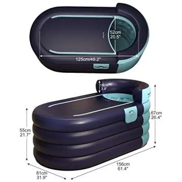 Inflatable Bathtub with Electric Pump for Adult Soaks