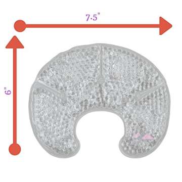 Hot Cold Breast Gel Bead Ice Pack (2 Pack) by FOMI Care | Nursing Pain Relief for Mastitis, Engorgement, Swelling | Fabric Backing for Ultimate Comfort | Reusable, Freezable, Microwavable (Gray)