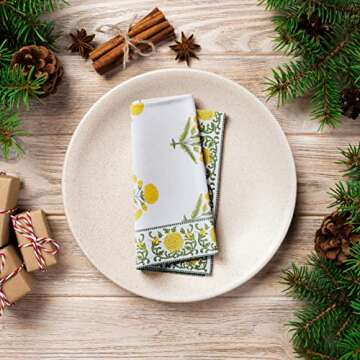 AVRIT Cloth Napkins Set of 4, Washable and Reusable Soft Table Napkins - Premium 19 x 19 Inch Dinner Napkins for Weddings, Cocktail Parties & Every Day Use