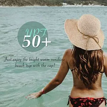Women Sun Hat with Wide Brim - Floppy Beach Hat