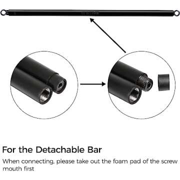 INNSTAR Resistance Bands Bar Exercise Bands Attachment 38" Black Max Load 800lb for Home Gym Workout Full Body Workout Power Lifting Fitness Bar (Portable Gym 3.0- Camo Brown)