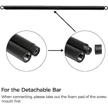 INNSTAR Resistance Bands Bar Exercise Bands Attachment 38" Black Max Load 800lb for Home Gym Workout Full Body Workout Power Lifting Fitness Bar (Portable Gym 3.0- Camo Brown)