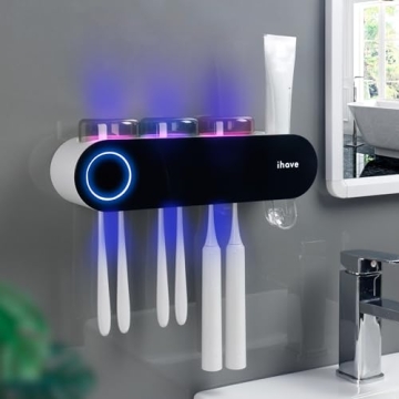 iHave UV Toothbrush Holder & Sanitizer for Bathrooms