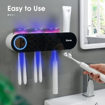 iHave UV Toothbrush Holder & Sanitizer for Bathrooms