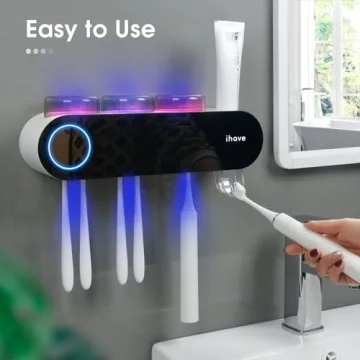 iHave UV Toothbrush Holder & Sanitizer for Bathrooms