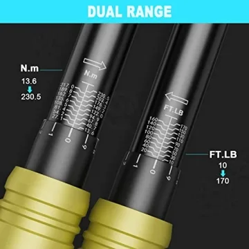 ANPUDS Dual-Direction Torque Wrench 10-170 Ft-Lb Quick Release