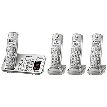 Panasonic Link2Cell Bluetooth Cordless DECT 6.0 Expandable Phone System with Answering Machine - 4 H...