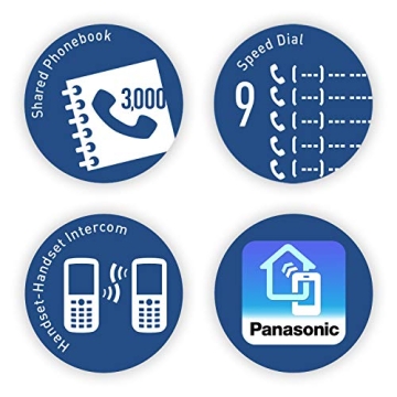 Panasonic Link2Cell Bluetooth Cordless Phone System with 4 Handsets