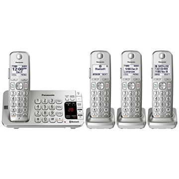 Panasonic Link2Cell Bluetooth Cordless Phone System with 4 Handsets