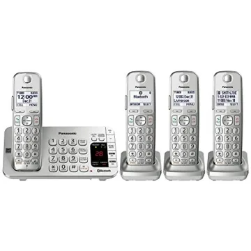 Panasonic Link2Cell Bluetooth Cordless Phone System with 4 Handsets