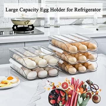 Large Capacity Egg Holder Organizer for Fresh Storage