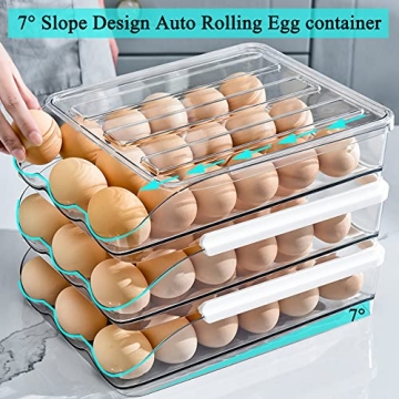Large Capacity Egg Holder Organizer for Fresh Storage