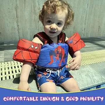 Toddler Floaties Kids Swim Vest for 22-66 Pounds Boys & Girls, Baby Swim Float Vest for Pool with Shoulder Harness Arm Wings, for Kids 2 3 4 5 6 7 Years Old Baby