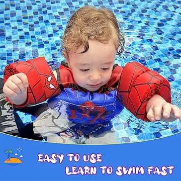 Toddler Floaties Kids Swim Vest for 22-66 Pounds Boys & Girls, Baby Swim Float Vest for Pool with Shoulder Harness Arm Wings, for Kids 2 3 4 5 6 7 Years Old Baby
