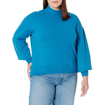 The Drop Women’s Stylish Mock-Neck Sweater with Cutout