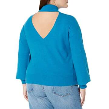 The Drop Women’s Stylish Mock-Neck Sweater with Cutout