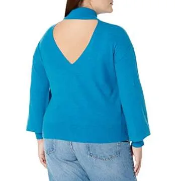 The Drop Women’s Stylish Mock-Neck Sweater with Cutout