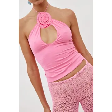 KMBANGI Floral Sexy Tank Top for Trendy Summer Style