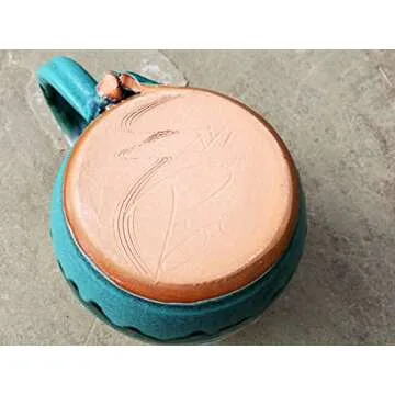 Huge Turquoise Falls Mug 32oz Hand Thrown North Carolina Pottery Mug