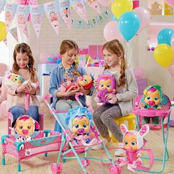 Cry Babies Dotty Doll, Black, White, Pink